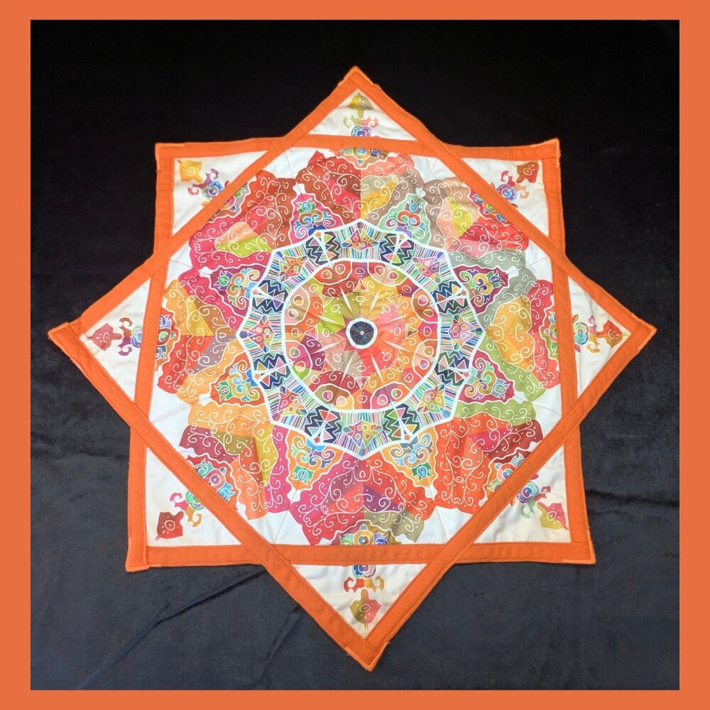 BEGINNER 26" Flow Star LIGHTWEIGHT Dapo Spinning Cloth, Festival Rave Toy Orange